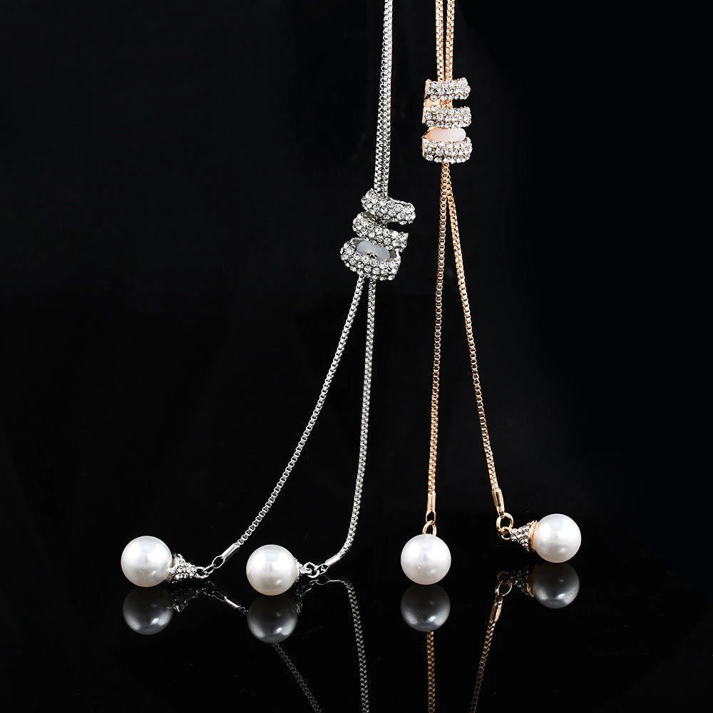 Модная подвеска-Шарм сплав стразы подвеска с кисточкой жемчуг длинная цепочка