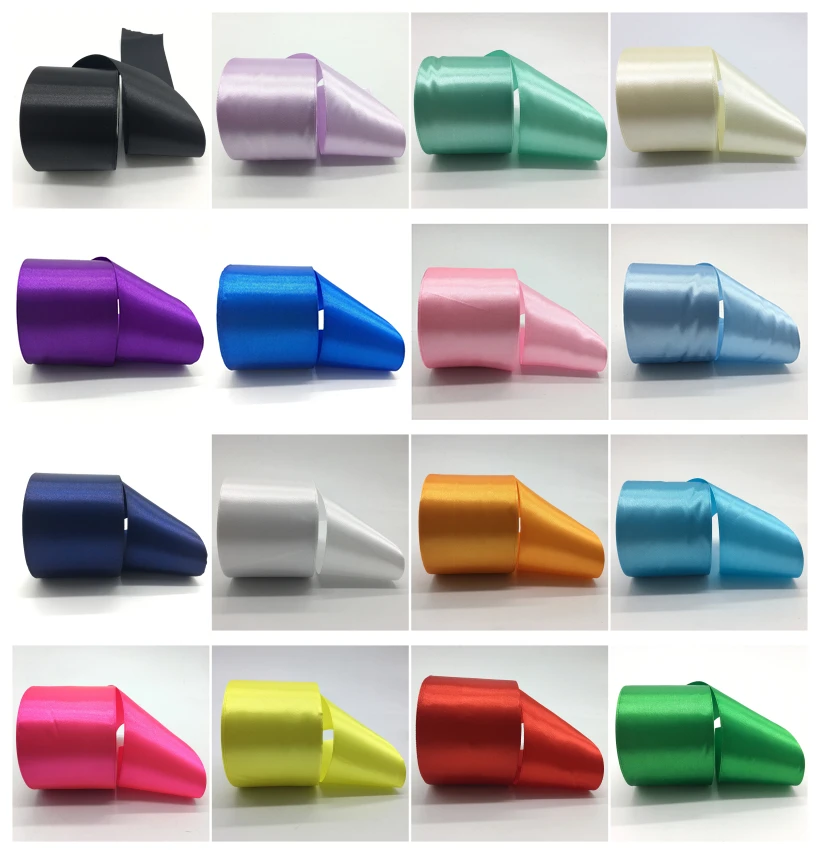 Лента атласная из полиэстера 5 ярдов 75 мм|silk satin ribbon|ribbon diypolyester ribbon |