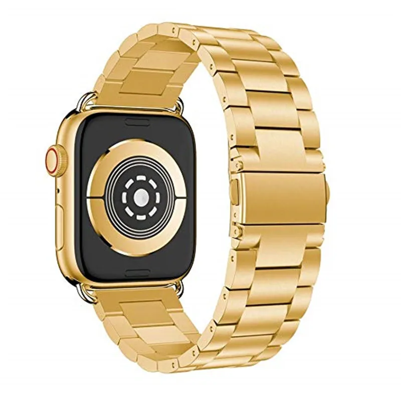Ремешок для наручных часов Apple Watch, версии 4 ремешок 42 мм 44 Нержавеющая сталь металлический сменный ремешок на запястье для наручных часов iWatch серии 3/2/1 38 мм 40 мм