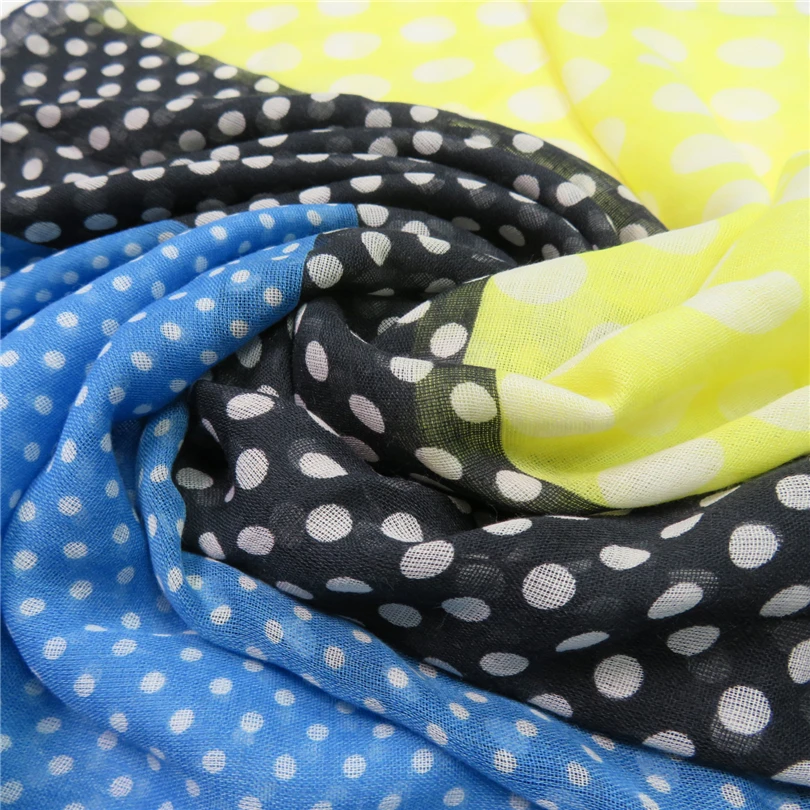 Шарф Для женщин Лето 2017 г. российской моды горошек Лоскутное Платки Femme платок