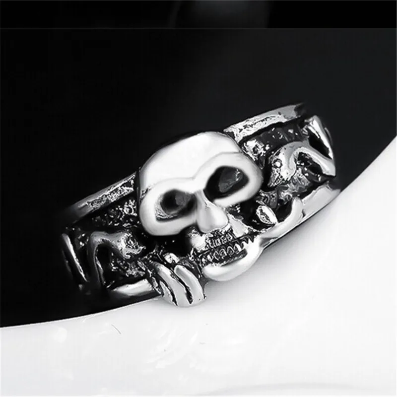 MOREDEAR Винтаж новый дизайн скелет Для мужчин мальчиков серебро Цепи Байкер браслет
