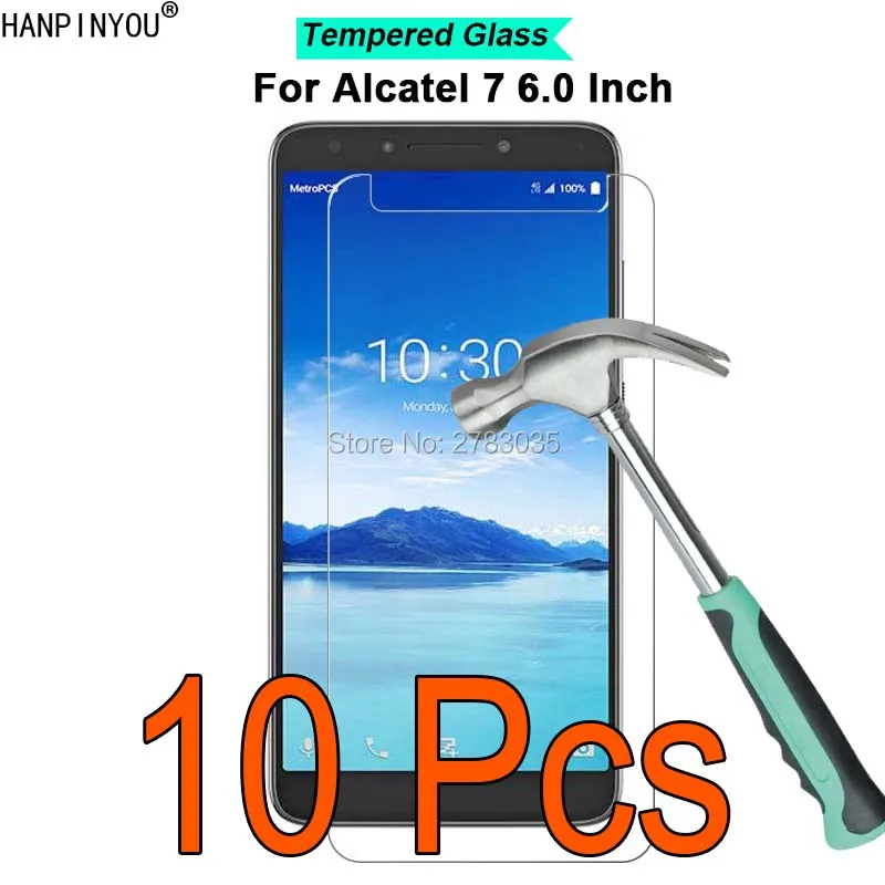

10 шт./лот для Alcatel 7 6062 Вт 6,0 дюйма 9H твердость 2.5D ультратонкая закаленная стеклянная пленка защита экрана