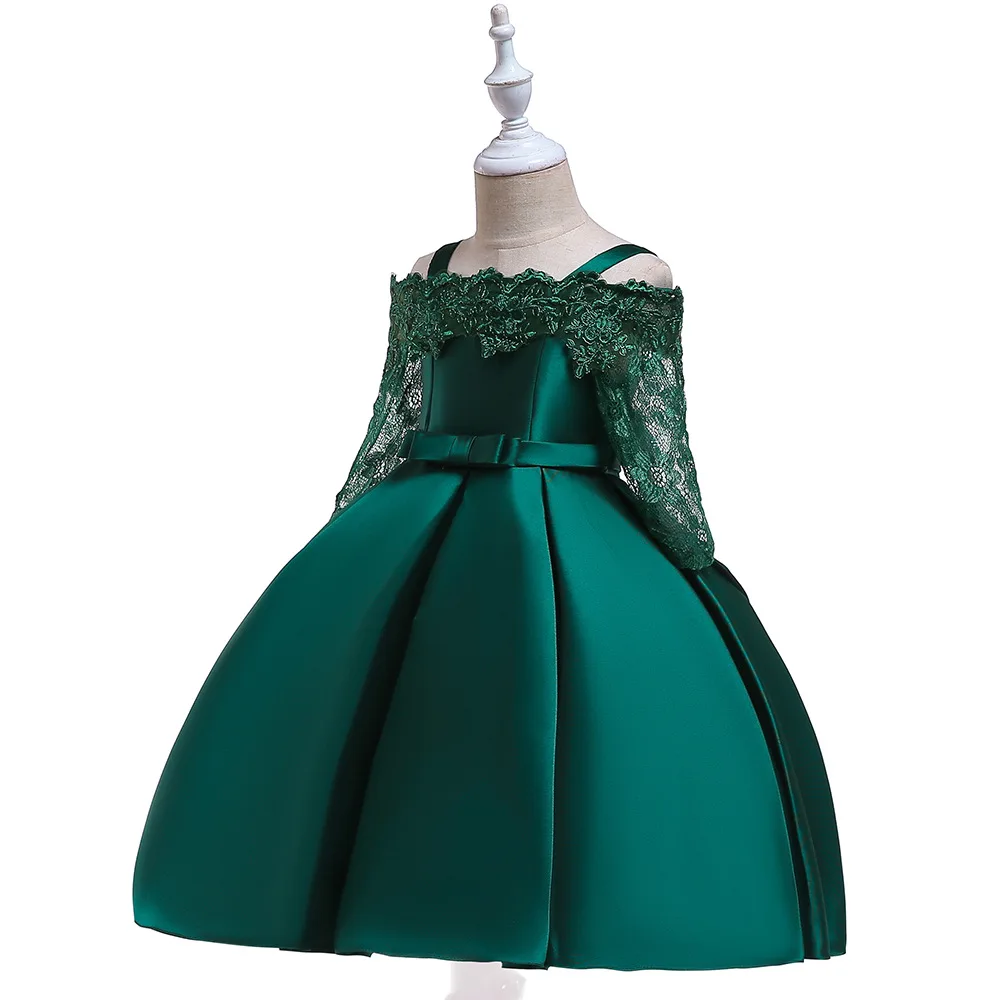 

2019 Infant Kids Dresses for Girls Wedding Dress Lace Teenagers Embroider Elegant Party Dress for Christmas Kids Girls Costumes