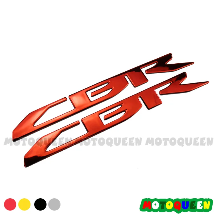 

2 PCS/Pair CBR Motorcycle Chrome 3D Raised Sticker Decals Emblem For HONDA CBR 150 250RR 300R 400R 500R 600RR 1000RR RR ABS