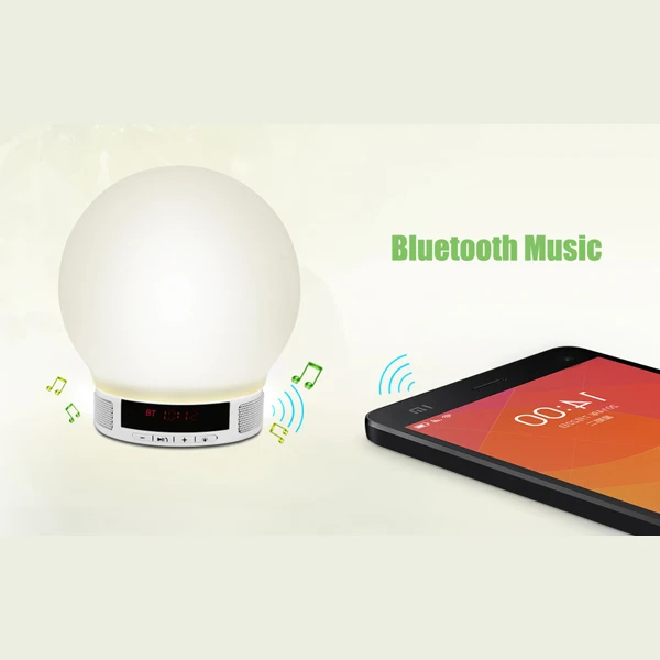 2015 New Arrival Romantic Lighting Bluetooth Speaker with Smart Alarm Clock table lamp | Освещение