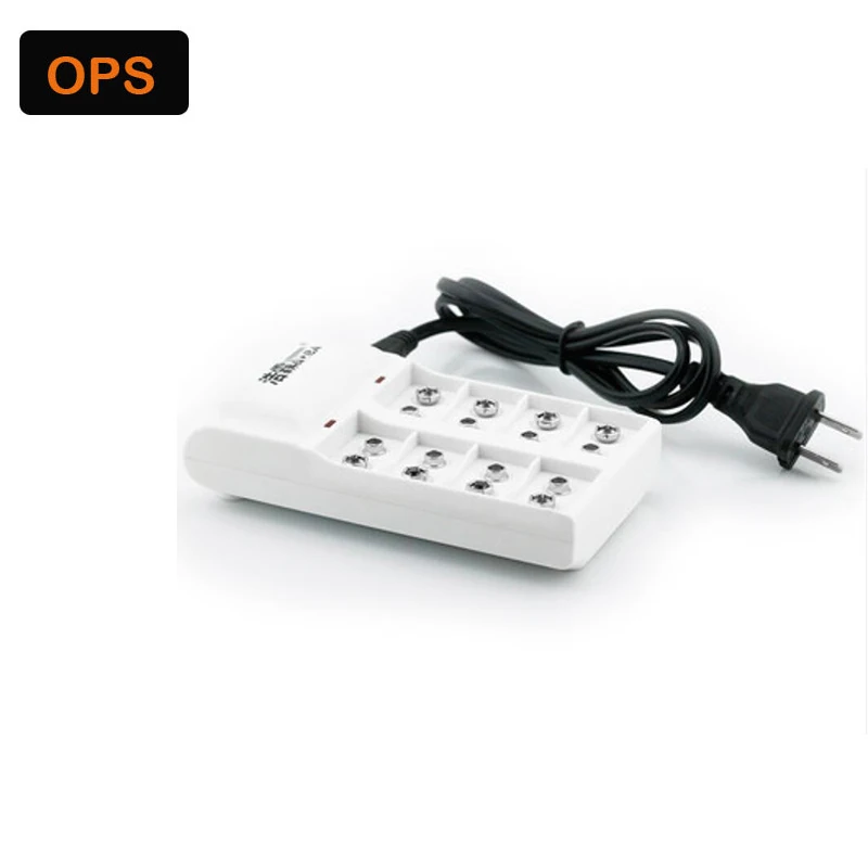 Светодиодный дисплей 8 слотов 9 В умное зарядное устройство для любой емкости NI MH