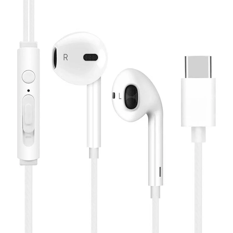 Наушники usb type C в ухо микрофон Регулятор громкости гарнитура для Huawei mate 10 Pro 20 P20