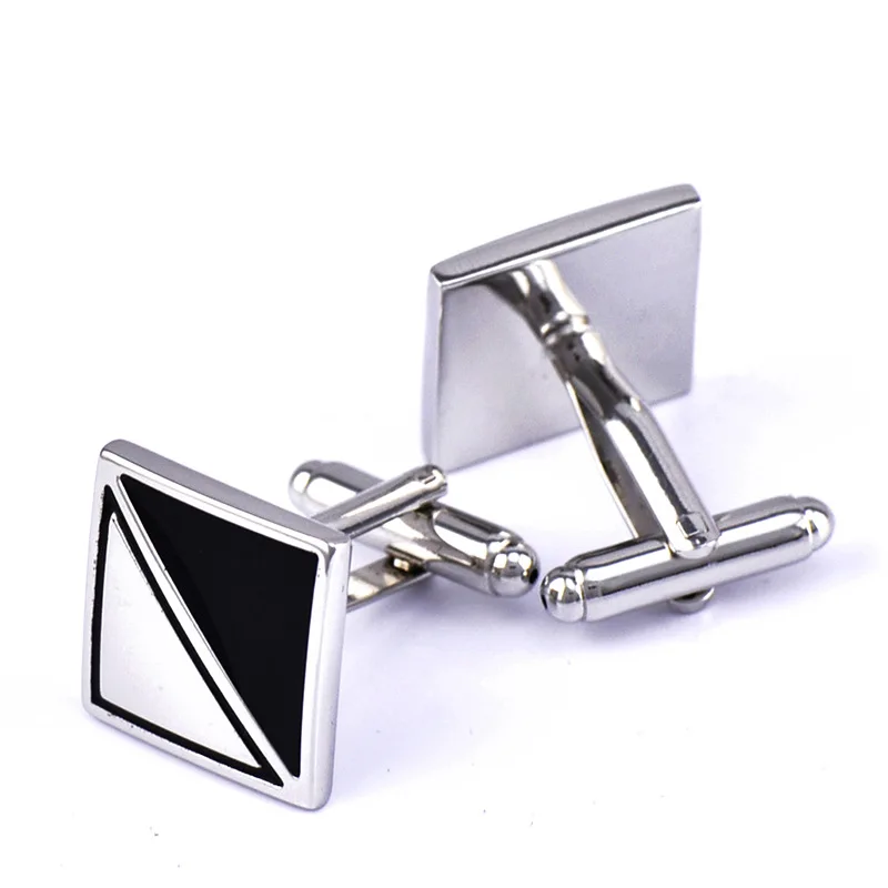 Жених свадебные бизнес мужские французские рубашки Запонки серебристые белые