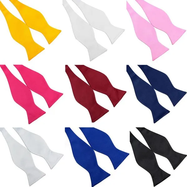 Мужские галстуки бабочки однотонные простые шелковые разных цветов s|tie cheap|tie