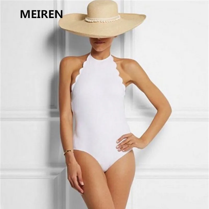 MEIREN Новый High End Одна деталь Swimsui одноцветное Средства ухода за кожей Шеи Тип