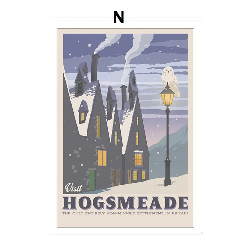 13 Холст плакат Экспресс Diagon аллея Hogsmeade настенная художественная живопись киноплакаты домашний декор наклейка на стену - Цвет: 13