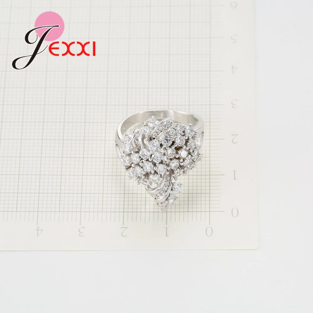 

Fashion Luxury Charm Vintage Hot Elegant 925 Sterling Silver AAA Austrian Cubic Zirconia Ring For Woman Wedding Jewelry