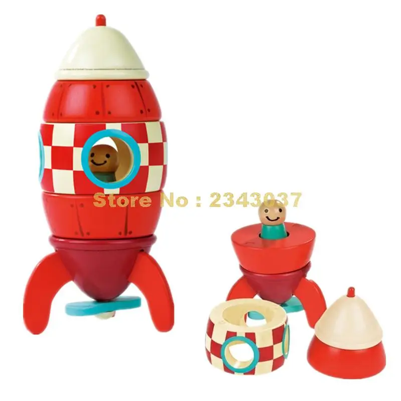 Деревянный ракета самолет вертолет игрушка строительный блок|building blocks|wooden building