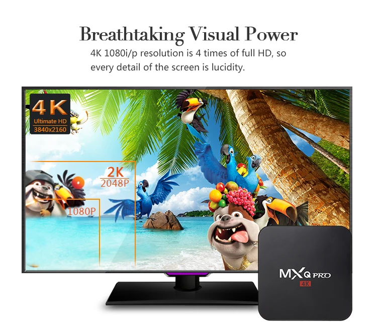 2pcs MXQ Pro RK3229 smart android kdplayer 1gb 8gb tv box | Электроника
