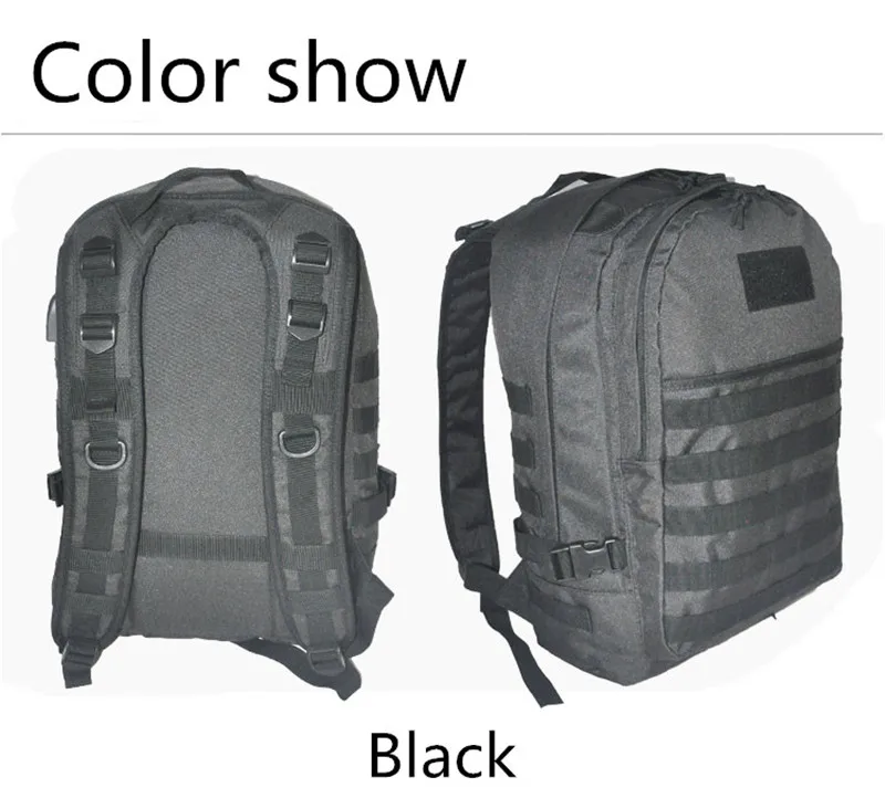 Black 50L 3D 3P спортивный военный тактический рюкзак для альпинизма походный рюкзак дорожная сумка - Цвет: Black