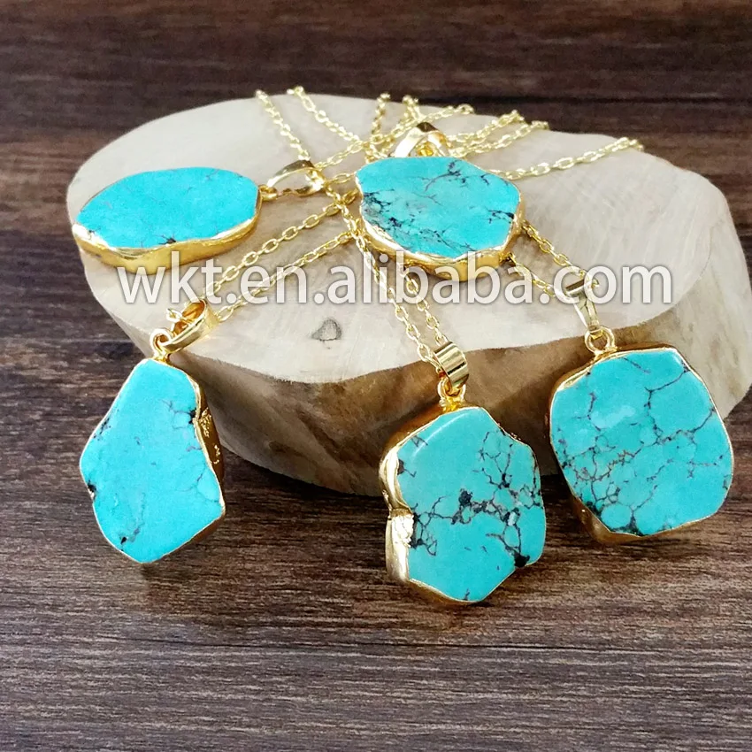 Женское Ожерелье из звеньев howlite длинное ожерелье натурального зеленого золота