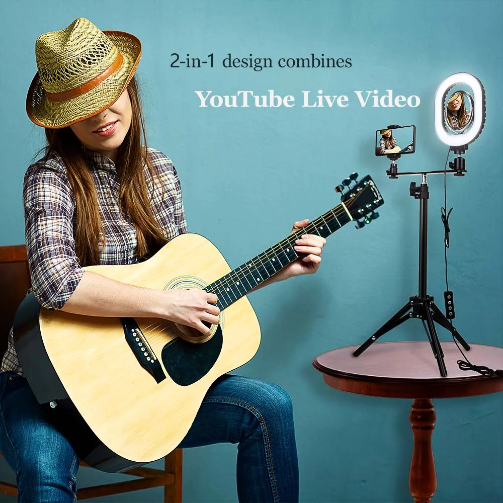 Светодиодный кольцесветильник светильник Yizhestudio 2 в 1 лампа для фото и видео