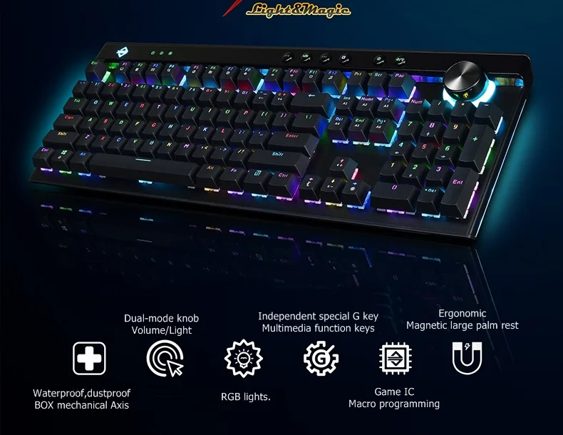 A-jazz AK45 111 ключ RGB полная версия USB Проводная Механическая клавиатура Черный Коричневый Красный Белый Коробка Механическая ось с двумя режимами ручки