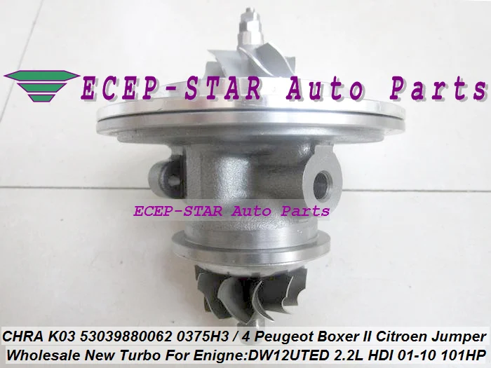 Free Ship Turbo Cartridge CHRA K03 62 53039880062 53039700062 For Peugeot Boxer II Citroen Jumper 2001-10 DW12UTED 2.2L HDI | Автомобили и