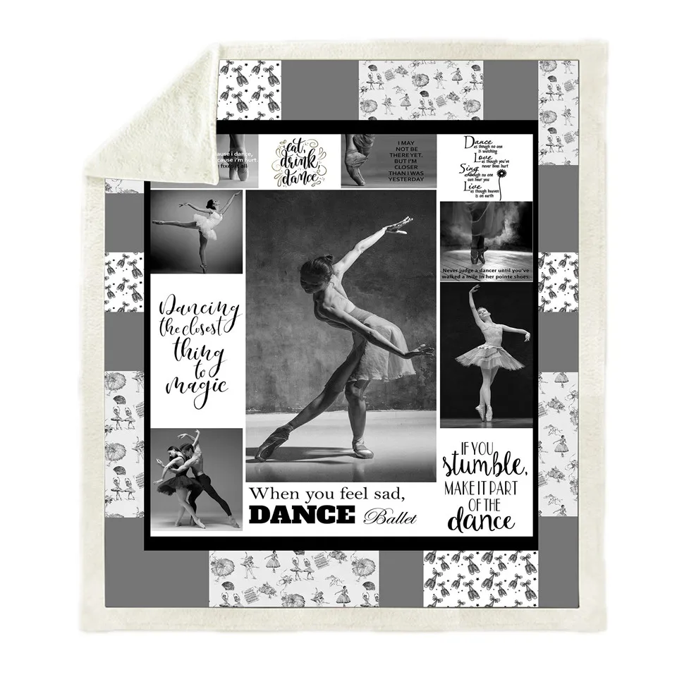 Мягкое Флисовое одеяло с рисунком балерины выпечки мультфильмов дивана