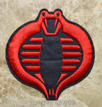 

120x GI Joe Ninja Cobra Logo Movie Games Combat Iron On Patches, sew on patch,Appliques, Made of Cloth,100% Quality