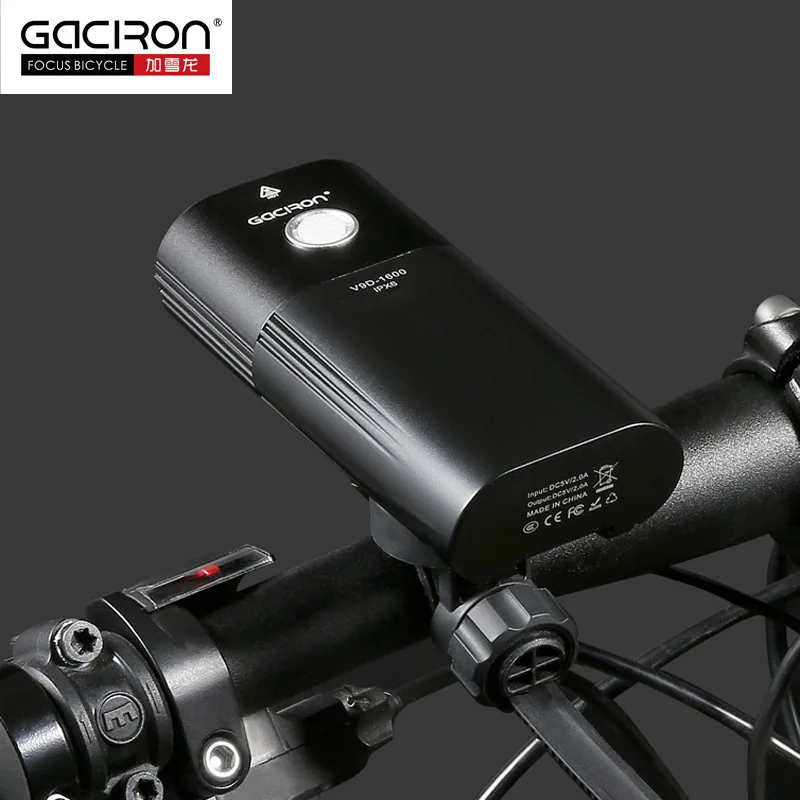 Gaciron V9D велосипедная фара с двумя чипами, супер яркий светодиодный фонарь для велосипеда L2, передняя лампа 1600 люмен, внутренняя зарядка от аккумулятора USB
