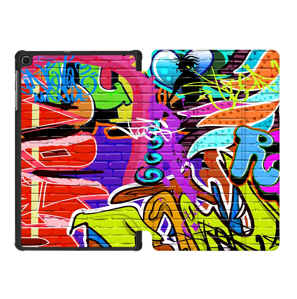 SS05 MTT Graffiti Case For Samsung Galaxy Tab A 10.1 inch SM-T510 T515 Slim PU Leather Flip Fold Stand Tablet Cover coque - Color: SS05