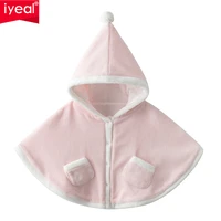 iyeal toddler baby kids girls fleece warm cloak cotton long sleeve pocket jacket coat for children winter outerwear