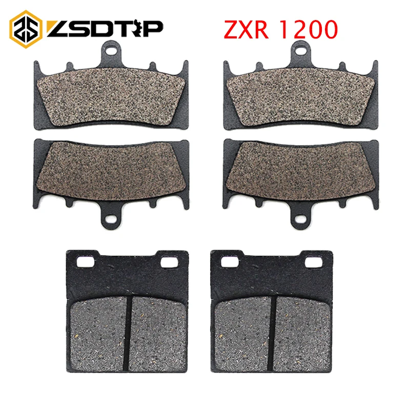 

Тормозные колодки ZSDTRP для мотоциклов Kawasaki ZRX1200 2001 2002 2003 2004 2005 2006 2007 2008 передние дисковые тормозные колодки и задние тормозные колодки