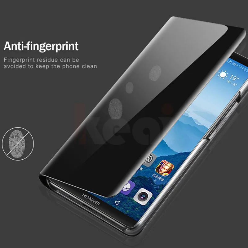 Mirror Flip Leather Stand Phone Cases For Huawei P Smart P20 Mate 10 Pro View Window Cover P10 Lite Shell |