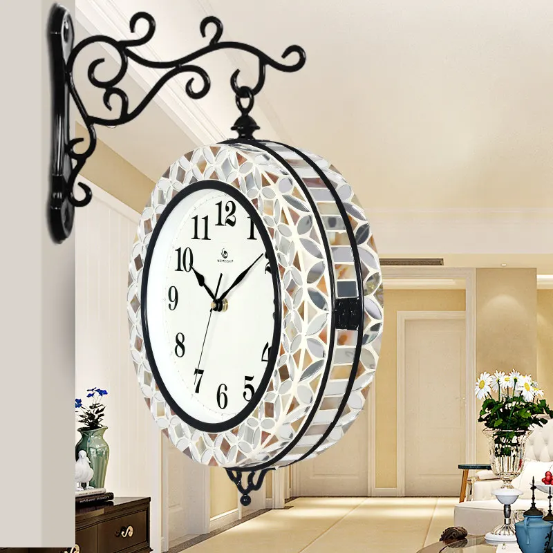 Креативные двойные односторонние часы средиземноморский корпус двойное лицо Pow