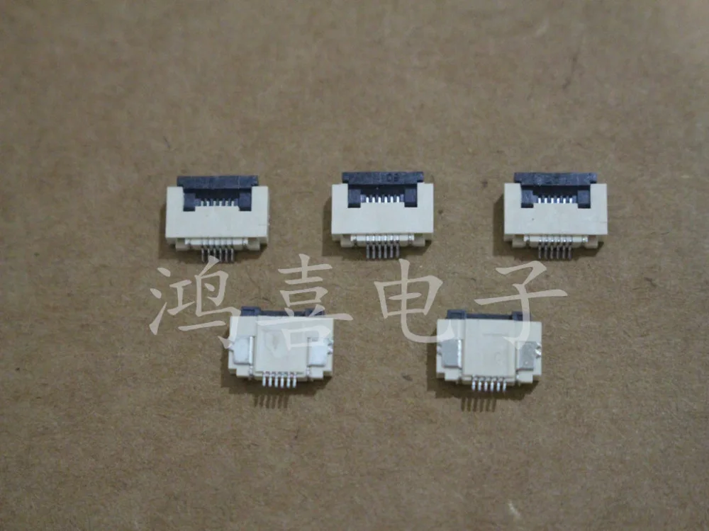 

New FFC flexible flat cable connector FPC socket 0.5mm pitch 6 pin laptop