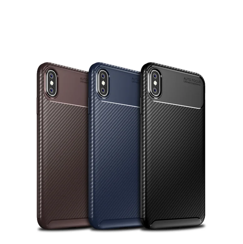 Роскошный чехол из углеродного волокна для Iphone XS MAX XR X 8 7 Plus 6 6s мягкий силиконовый