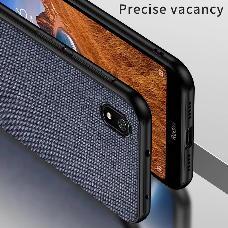 Чехол для Xiaomi redmi 7A тканевый силиконовый чехол-бампер из ТПУ жесткий
