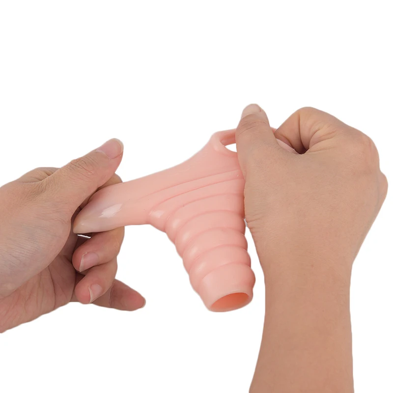 Силиконовые презервативы для увеличения пениса насадки удлинения многоразовые