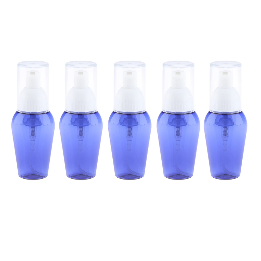 

5 Pcs Empty Foam Dispenser Pump Bottle Cosmetic Container Travel Foam Bottles with Pumping Cap Makeup Tool Kits