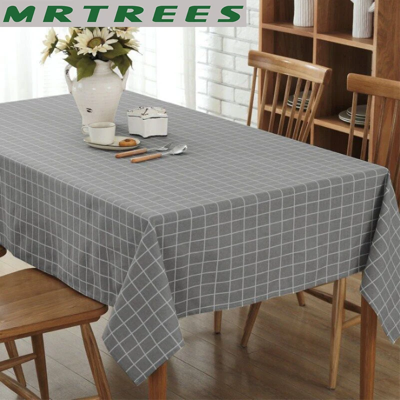 MRTREES японский стиль льняная скатерть с принтом ручная работа прямоугольная в