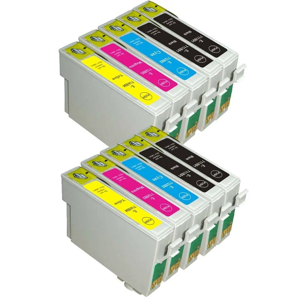 10x T0711 чернильный картридж для Epson Stylus D78 D92 D120 DX4000 SX210 SX215 SX218 SX115 SX400 SX405 SX410 SX415 SX605 |