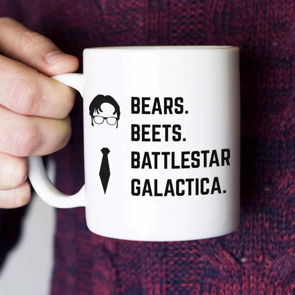 

Bears Beets Battlestar Galactica Dwight Schrute Ceramic Coffee Mug,The Office Coffee Cup School Coffee Mug,Custom Coffee Mug