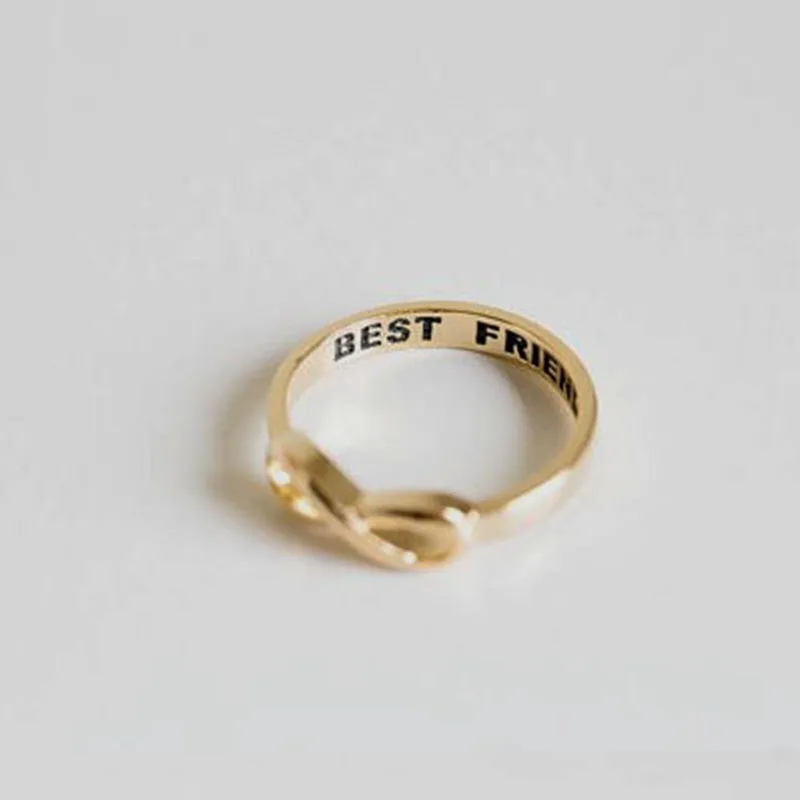 Модные ювелирные изделия 10 шт./лот BEST FRIENDS гравированные кольца Infinity подставки