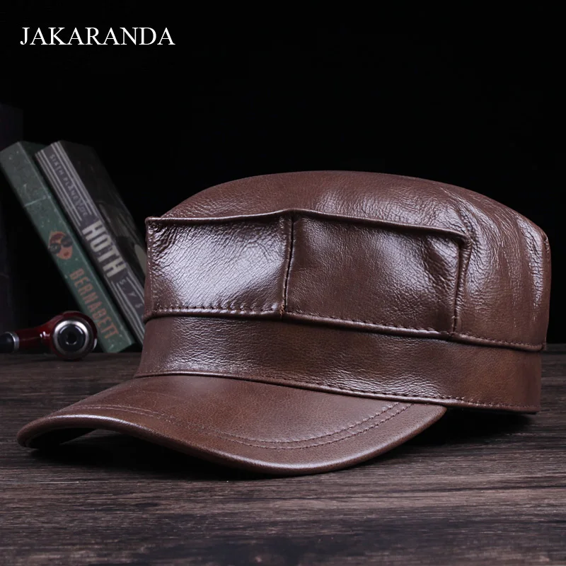 RY109 мужские темно синие Шапки из натуральной кожи с защитой от ветра и ушей теплые