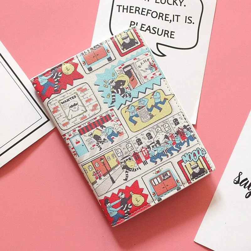 Чехол для паспорта с рисунком граффити Забавный модный держатель карт дорожный