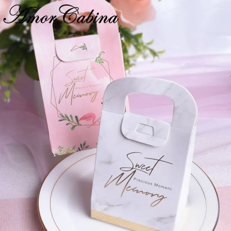 Flamingo/Marble Paper Gift Bags Craft Candy Food Best Bag For Christmas Wedding Favors and Box 30pcs | Дом и сад