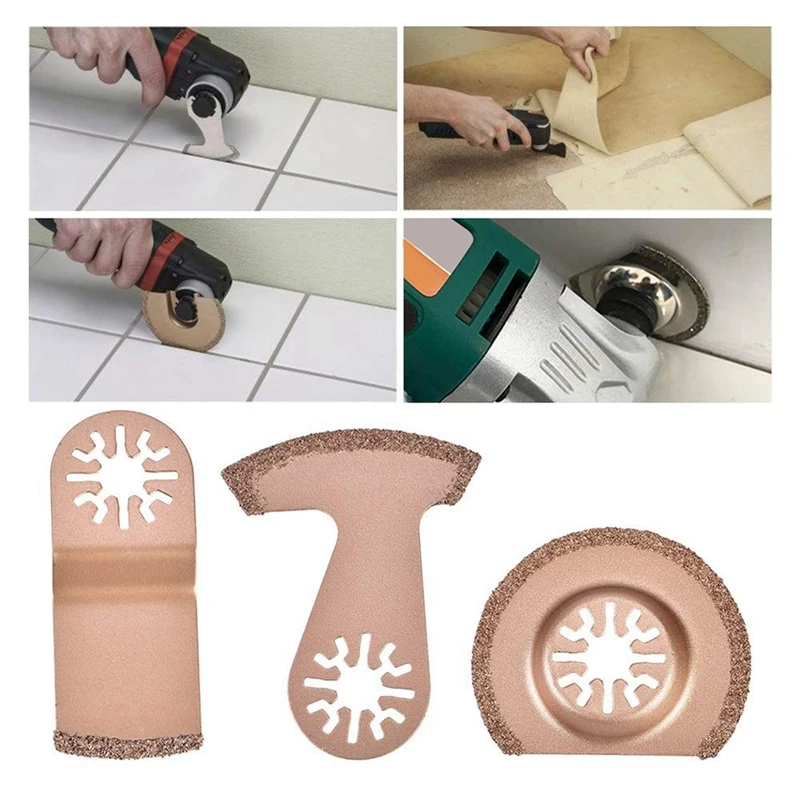 Осциллирующие пильные диски 3 шт. многофункциональные для керамической плитки