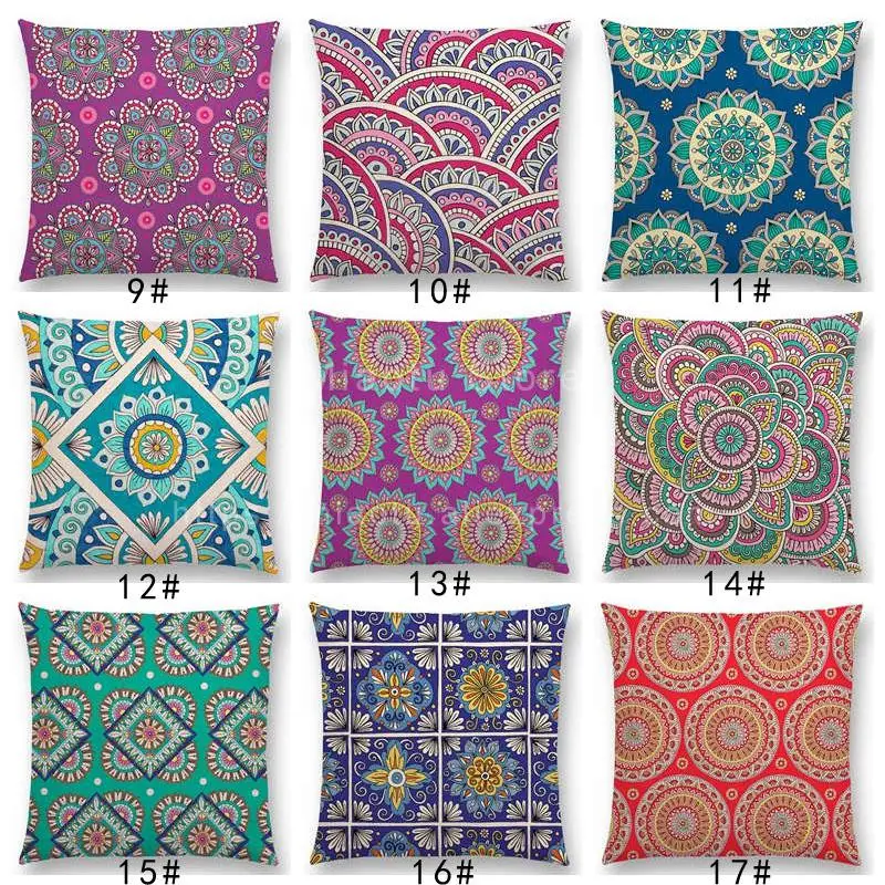Новые поступления, Boho, красочные, радужные, Алмазные цветы, цветы, Пейсли, цветочный узор, мандалы, принты, наволочка, подушка