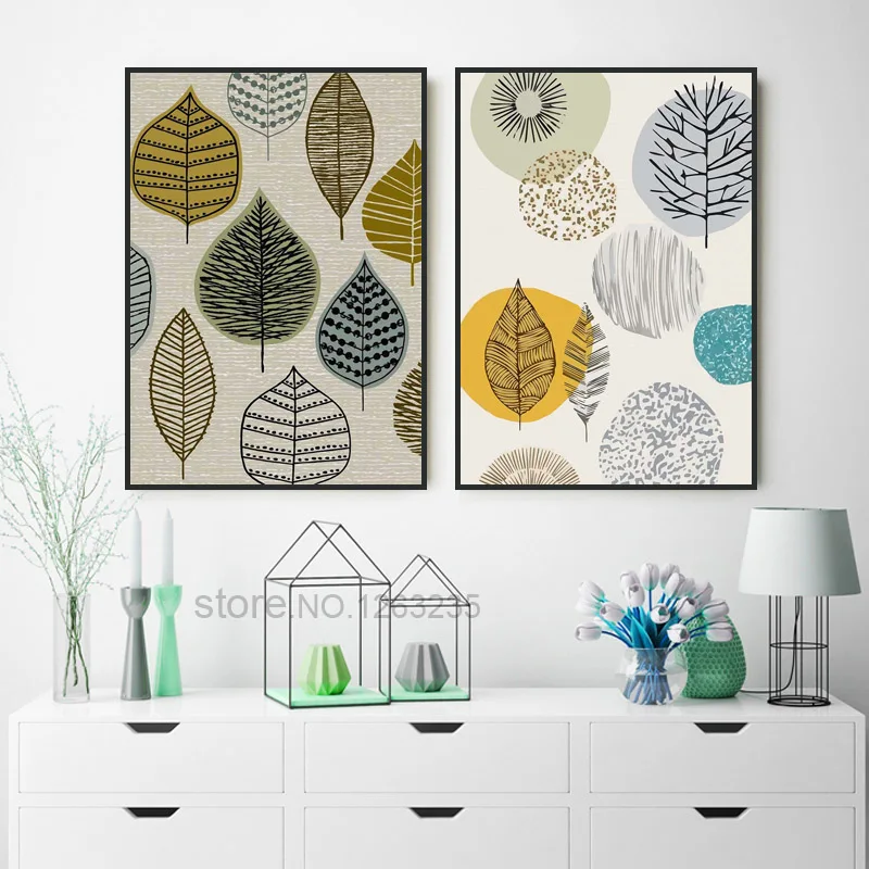 Скандинавский современный геометрический Nordic плакат Wall Art Холст Картина без