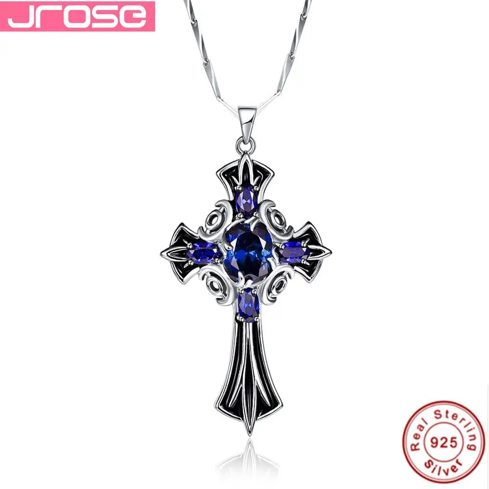 Платиновое покрытие Jrose 7.7ct 925 серебро рыцарь щит крест обувь для мужчин и женщин кулон подарочной коробке Роскошные ювелирные изделия оптом, не цепь - Окраска металла: Платиновое покрытие