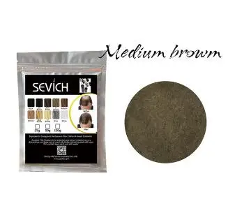 med brown hair fiber Refill волосы волокна 25 г средство против выпадения волос Уход мгновенный утолщение волос порошок наращивание волос парик для наращивания Салон красоты макияж - Цвет: med brown hair fiber