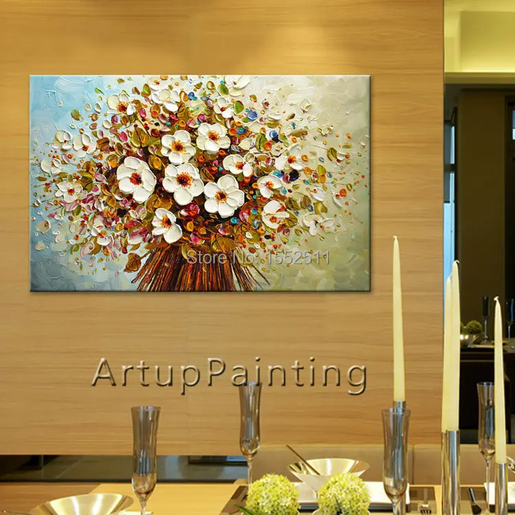 Цветок Ручная роспись настенная живопись палитра нож дикий цветок абстрактная