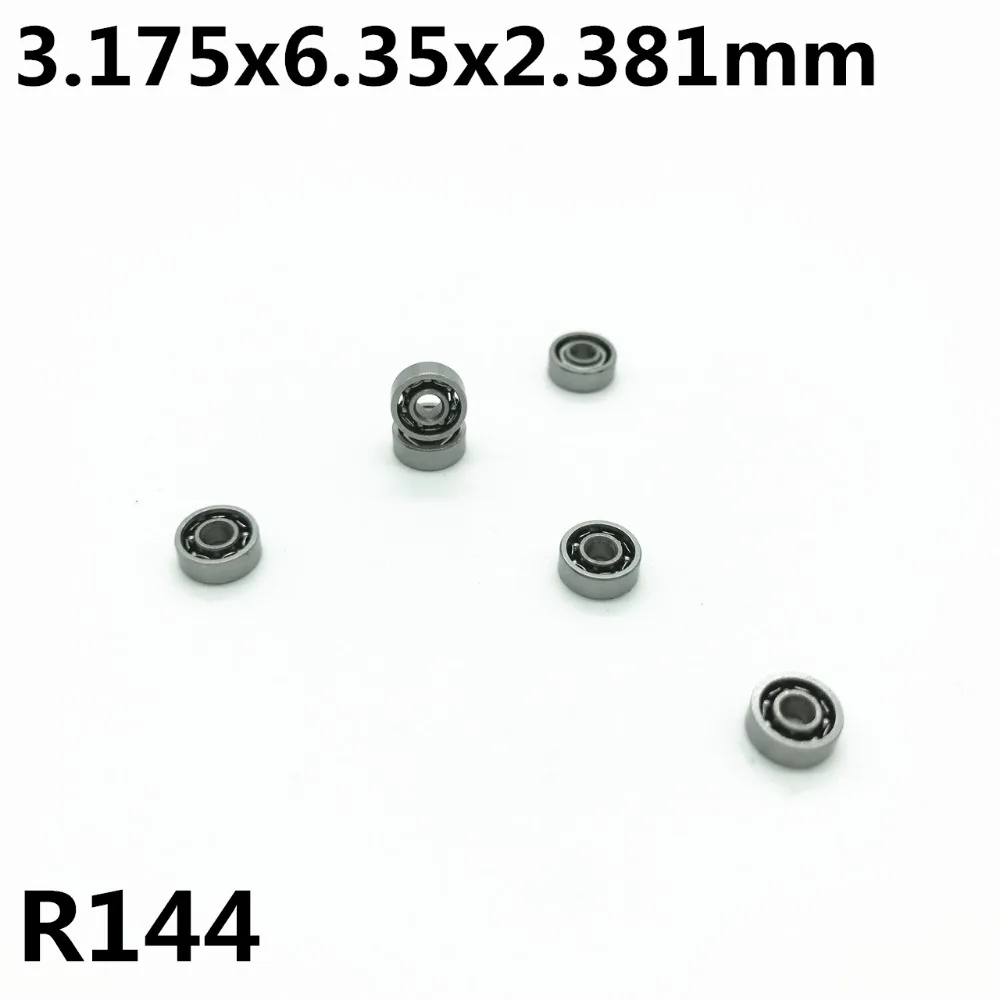 10Pcs R144 open SR144 3.175x6.35x2.381 mm Deep groove ball bearing Miniature bearing High quality R144